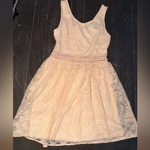 Forever 21 Cream Sleeveless dress